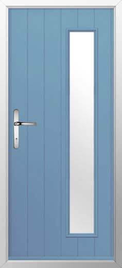 Brescia Glazed Solidor Composite Door in Pottery Blue