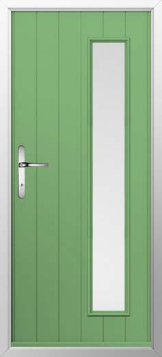 Brescia Glazed Solidor Composite Door in Pistachio Green