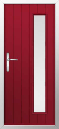 Brescia Glazed Solidor Composite Door in Ruby Red
