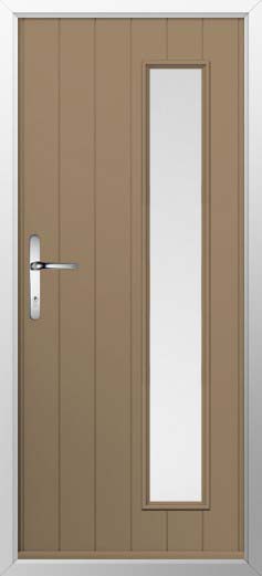 Brescia Glazed Solidor Composite Door in Truffle Brown