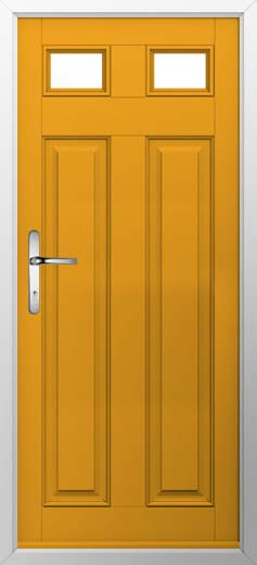 Berkley 2 Glazed Solidor Composite Door in Amber Gold