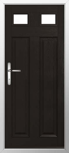 Berkley 2 Glazed Solidor Composite Door in Black Brown