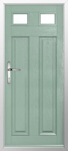 Berkley 2 Glazed Solidor Composite Door in Chartwell Green