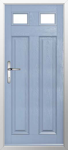 Berkley 2 Glazed Solidor Composite Door in Duck Egg Blue