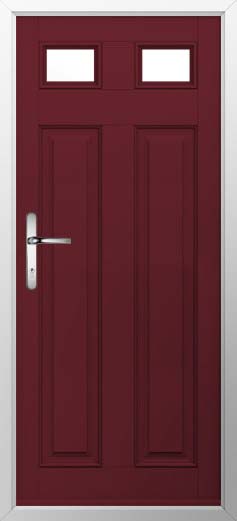 Berkley 2 Glazed Solidor Composite Door in Deep Merlot