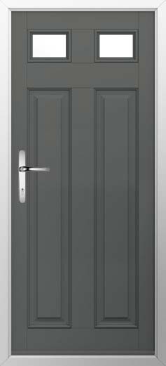 Berkley 2 Glazed Solidor Composite Door in Granite Grey