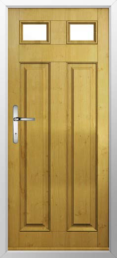 Berkley 2 Glazed Solidor Composite Door in Irish Oak