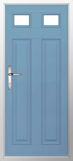 Berkley 2 Glazed Solidor Composite Door in Pottery Blue
