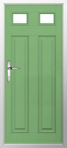 Berkley 2 Glazed Solidor Composite Door in Pistachio Green