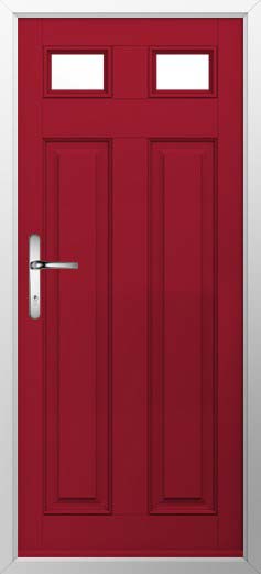 Berkley 2 Glazed Solidor Composite Door in Ruby Red