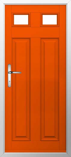 Berkley 2 Glazed Solidor Composite Door in Tangerine
