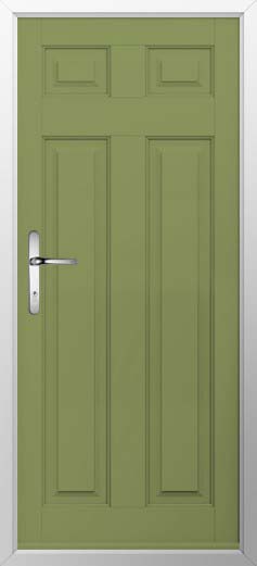 Berkley Solid Solidor Composite Door in Forest Green