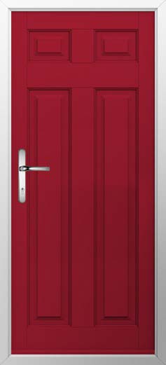 Berkley Solid Solidor Composite Door in Ruby Red