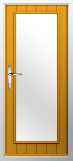 Biella Glazed Solidor Composite Door in Amber Gold