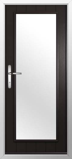 Biella Glazed Solidor Composite Door in Black Brown