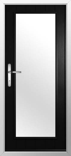 Biella Glazed Solidor Composite Door in Black