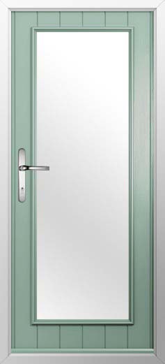 Biella Glazed Solidor Composite Door in Chartwell Green