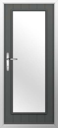 Biella Glazed Solidor Composite Door in Granite Grey