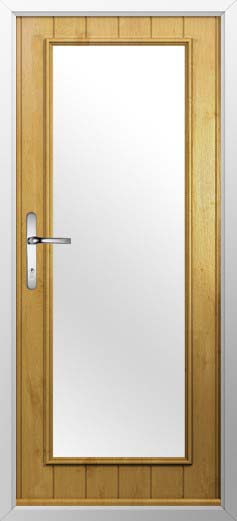 Biella Glazed Solidor Composite Door in Irish Oak