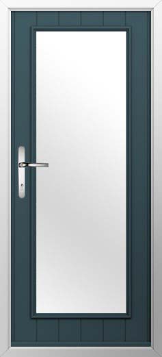 Biella Glazed Solidor Composite Door in Midnight Grey