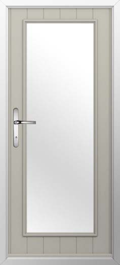 Biella Glazed Solidor Composite Door in Pebble Grey