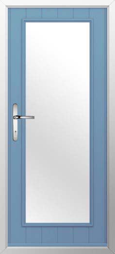 Biella Glazed Solidor Composite Door in Pottery Blue