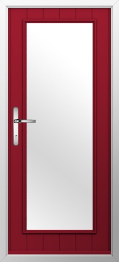 Biella Glazed Solidor Composite Door in Ruby Red