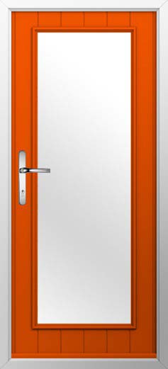 Biella Glazed Solidor Composite Door in Tangerine