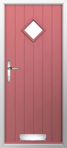 Bologna Glazed Solidor Composite Door in Antique Rose