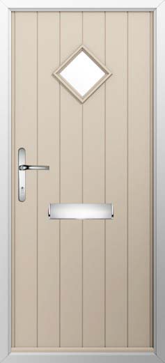 Bologna Glazed Solidor Composite Door in Cream