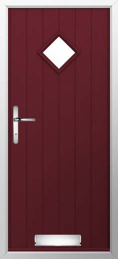 Bologna Glazed Solidor Composite Door in Deep Merlot