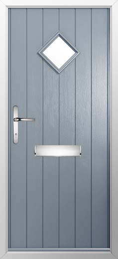 Bologna Glazed Solidor Composite Door in French Grey