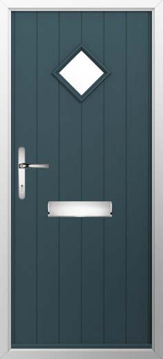 Bologna Glazed Solidor Composite Door in Midnight Grey