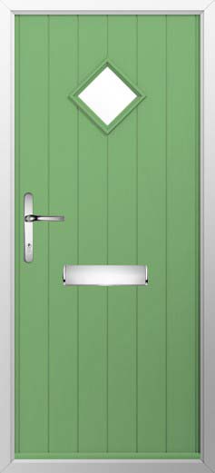 Bologna Glazed Solidor Composite Door in Pistachio Green
