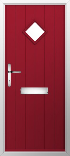Bologna Glazed Solidor Composite Door in Ruby Red