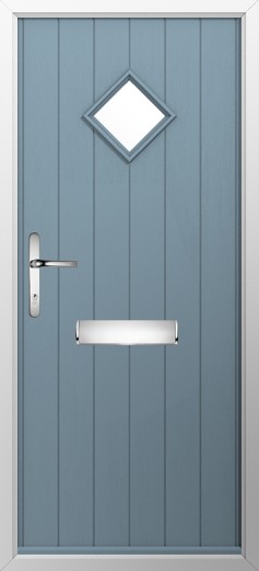 Bologna Glazed Solidor Composite Door in Twilight Grey