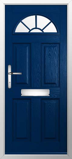 Conway 1 Georgian Bar Glazed Solidor Composite Door in Blue
