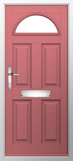 Conway 1 Glazed Solidor Composite Door in Antique Rose