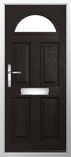 Conway 1 Glazed Solidor Composite Door in Black Brown