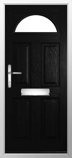 Conway 1 Glazed Solidor Composite Door in Black