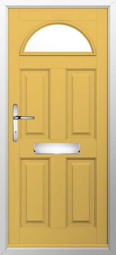 Conway 1 Glazed Solidor Composite Door in Buttercup Yellow