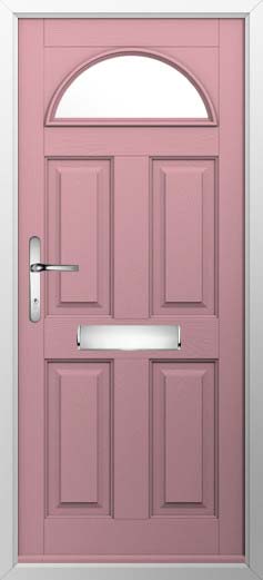 Conway 1 Glazed Solidor Composite Door in Champagne Blush