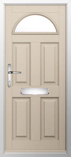 Conway 1 Glazed Solidor Composite Door in Cream