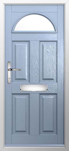 Conway 1 Glazed Solidor Composite Door in Duck Egg Blue