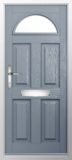 Conway 1 Glazed Solidor Composite Door in French Grey