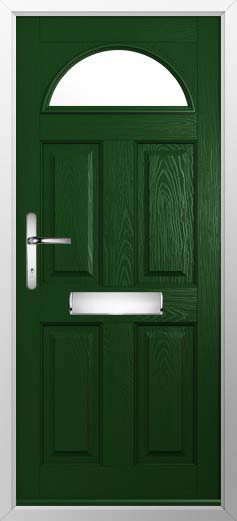 Conway 1 Glazed Solidor Composite Door in Green