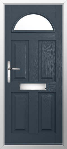 Conway 1 Glazed Solidor Composite Door in Anthracite Grey