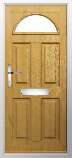 Conway 1 Glazed Solidor Composite Door in Irish Oak