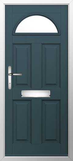 Conway 1 Glazed Solidor Composite Door in Midnight Grey
