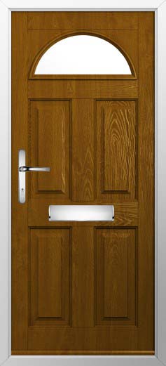 Conway 1 Glazed Solidor Composite Door in Oak